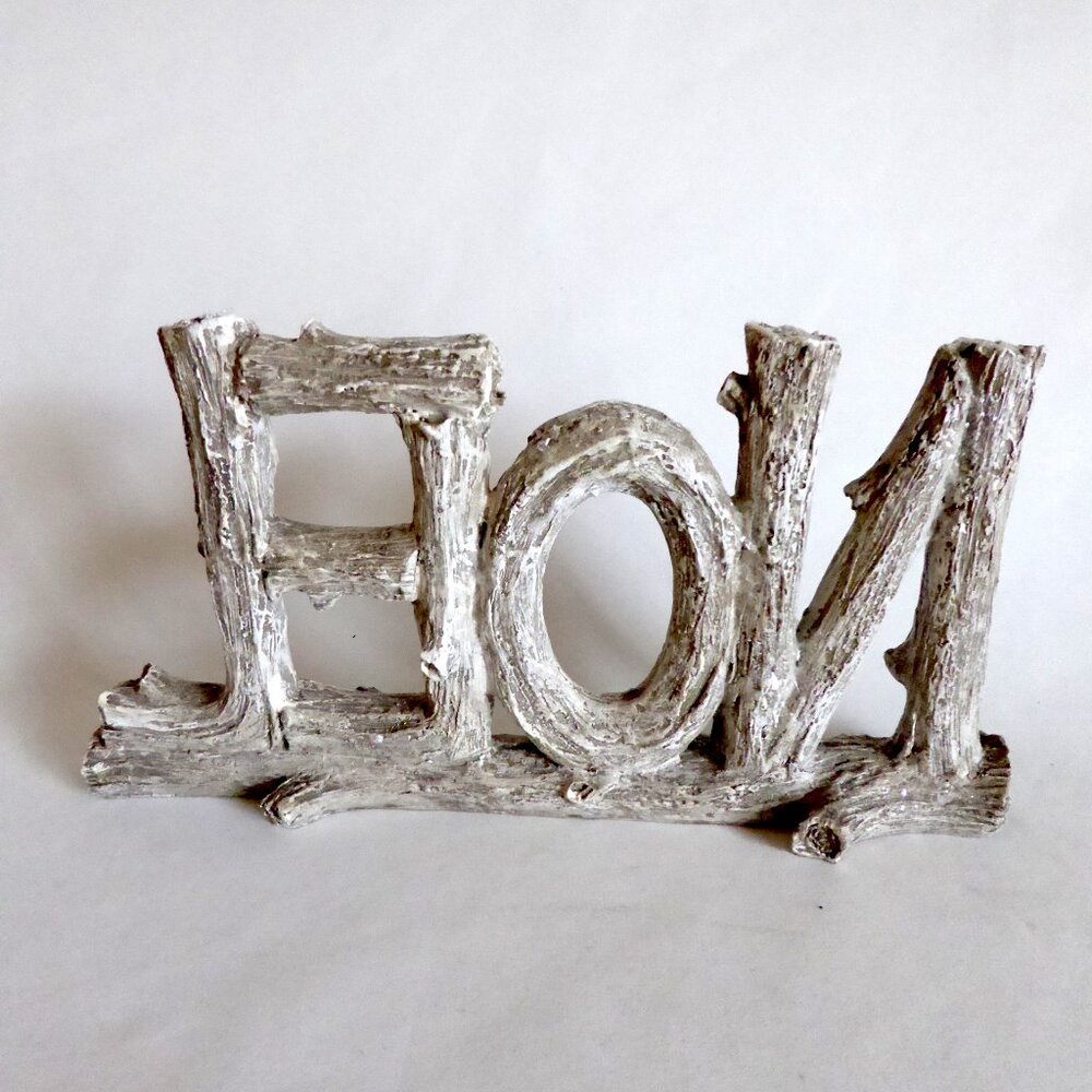 NEW 11.5” RUSTIC CHRISTMAS HOLIDAY NOEL TREE BRANCH RESIN SIGN CABIN FARMHOUSE - Picture 7 of 10